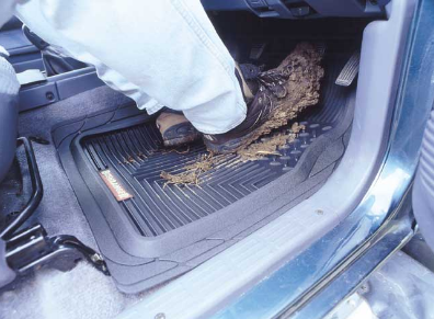 Bushranger Mud Tamer Car Floor Mats Front Pair Black Premium